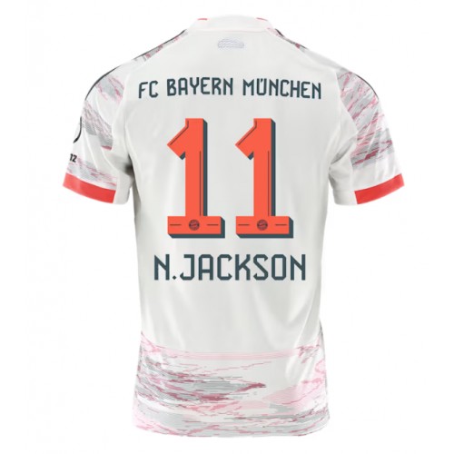 Lacne Muži Futbalové dres Bayern Munich Nicolas Jackson #11 2025-26 Krátky Rukáv - Preč